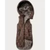 Tenká oboustranná vestička v barvě čokolády a s leopardím vzorem MODA6065