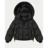 Dámská krátká oversized zimní bunda černá MODA6045