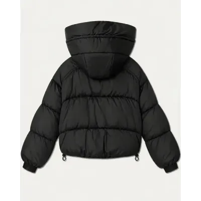 Dámská krátká oversized zimní bunda černá MODA6045