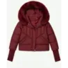 Dámská zimní bunda MODA6057 bordó