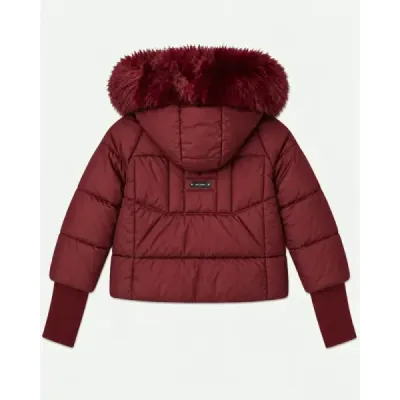 Dámská zimní bunda MODA6057 bordó