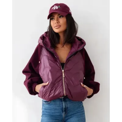 Tenká dámska bunda MODA114 bordová