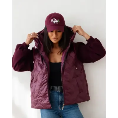 Tenká dámska bunda MODA114 bordová