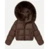 Dámská přechodná bunda černá MODA6031 hnědá