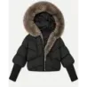 Dámská zimní bunda oversize s kožíškem MODA6085 černá