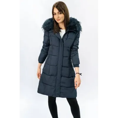 Dámská zimní bunda MODA757 tmavě modrá