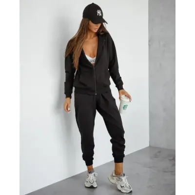 Dámská bavlněná sportovní souprava v černé barvě MODA1110