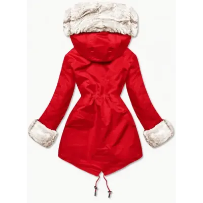Dámská zimní bunda parka MODA3187 červená