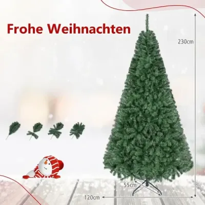 230 cm umělý vánoční stromeček s kovovým stojanem Christmas Tree Green