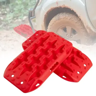 2 kusy nárazníků pískové desky offroad žebřík na písek/bláto/sníh 10 tun červená