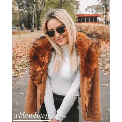 Dámská zimní sametová bunda MODA501 pudrovorůžová