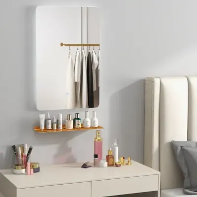 Koupelnové zrcadlo LED s osvětlením, dotykovým spínačem a paměťovou funkcí Nástěnné zrcadlo 70 x 50 cm
