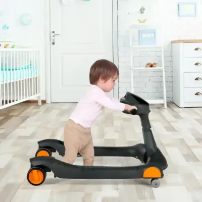 2 v 1 Dětské chodítko Skládací dětské chodítko Orange