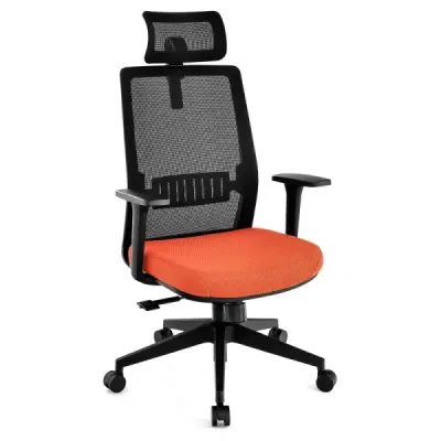 Ergonomická kancelářská židle s opěradlem a bederní opěrkou a pohodlnou 3D opěrkou hlavy do 180 kg