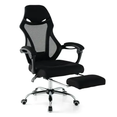 Ergonomická kancelářská židle s opěrkou nohou a výškově nastavitelným sklonem opěradla