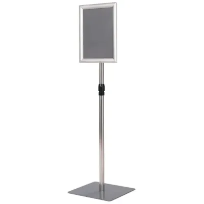 Informační stojan DIN A4 Výškově nastavitelný Odnímatelný stojan na plakáty Stříbrná/Černá 33 x 24 cm-Černá