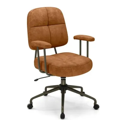 Kancelářská židle ergonomická otočná židle s područkami a kolečky počítačová židle čalouněná výškově nastavitelná