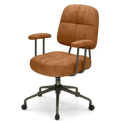 Kancelářská židle ergonomická otočná židle s područkami a kolečky počítačová židle čalouněná výškově nastavitelná