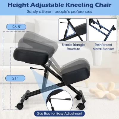 Ergonomická kolenní stolička s úhlovým sedákem pro úlevu od bolesti Ortopedická kancelářská židle