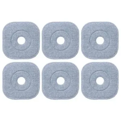 26,5 x 26,5 cm 6dílná sada náhradních hlavic mopu náhradní návlek z mikrovlákna odnímatelný mop šedý