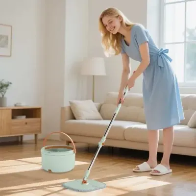 26,5 x 26,5 cm 6dílná sada náhradních hlavic mopu náhradní návlek z mikrovlákna odnímatelný mop šedý