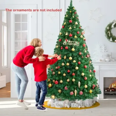 Vánoční stromek Umělý vánoční stromeček s kovovým stojanem 150-240 cm Zelený-240 cm