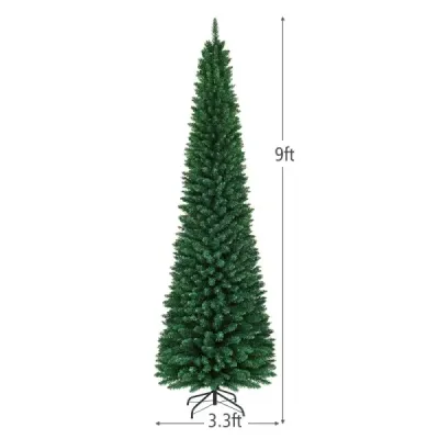 270cm  vánoční stromek umělý vánoční stromek s kovovým stojanem zelený