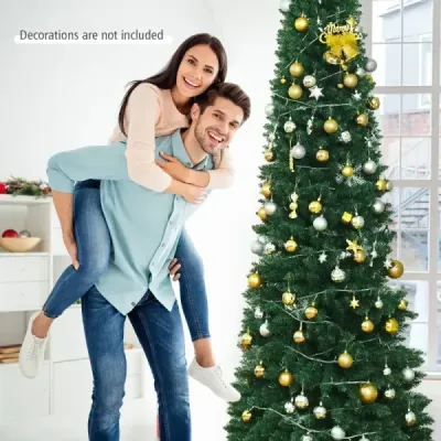 270cm  vánoční stromek umělý vánoční stromek s kovovým stojanem zelený