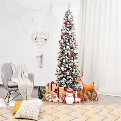 Umělý zasněžený vánoční stromek se 461 větvemi o rozměrech 225 cm