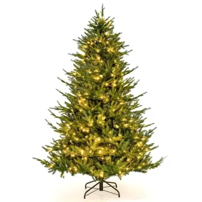 180 cm umělý vánoční stromek s 8 světelnými režimy a 280 teplými bílými LED světly