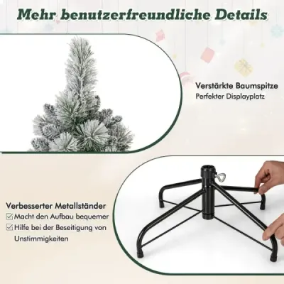 Umělý vánoční stromek se světly Slavnostní stromek Umělý stromek pro domácnost Zelený 150 cm