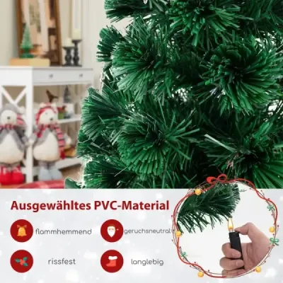 150 cm Künstlicher Weihnachtsbaum aus Glasfaser mit Beleuchtung Tannenbaum
