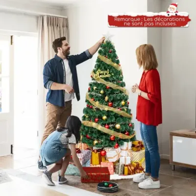 180 cm Künstlicher Weihnachtsbaum aus Glasfaser mit Beleuchtung Tannenbaum