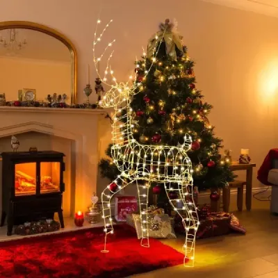 LED sob velký svítící vánoční dekorace 186 cm Vánoční postava s 300 teplými bílými světly