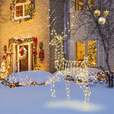LED sob velký svítící vánoční dekorace 186 cm Vánoční postava s 300 teplými bílými světly