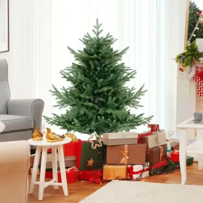 Umělý vánoční stromek 135 cm s osvětlením Jedle se 160 teplými bílými LED světly a 8 světelnými režimy