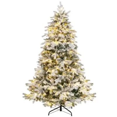 180 cm umělý vánoční stromek se světly a 260 LED diodami v teplé bílé
