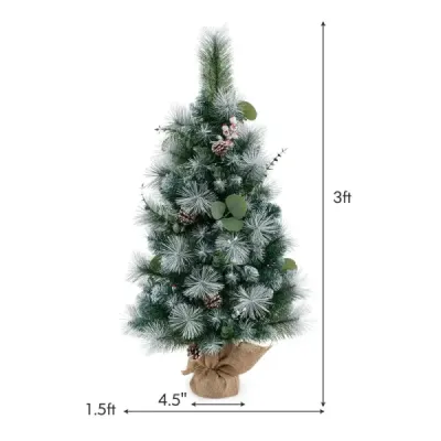 Umělý vánoční stromek 90 cm s osvětlením a 30 teplými bílými LED světly a časovačem