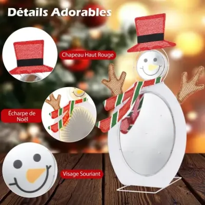 LED sněhulák se 2 tunelovými světýlky Vánoční figurka Vánoční osvětlení