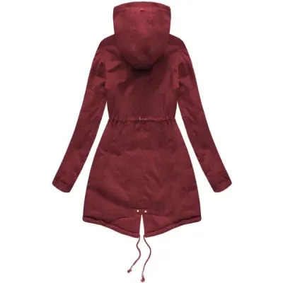 Bavlněná dámská zimní bunda MODA801-3 bordó