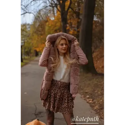 Bavlněná dámská zimní bunda MODA801-3 bordó