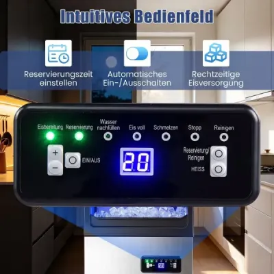 Komerční stroj na výrobu ledu s kapacitou 50 kg za 24 hodin a zásobníkem na led o kapacitě 11 kg