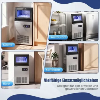 Komerční stroj na výrobu ledu s kapacitou 50 kg za 24 hodin a zásobníkem na led o kapacitě 11 kg