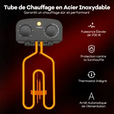 Fritéza 2000 W s objemem oleje 3 l, fritéza s nastavitelným termostatem 150–190 °C, černá