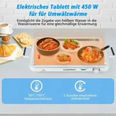 Elektrická ohřívací nádoba 3 v 1 s regulátorem teploty až 150 ℃ 450 W ohřívač potravin 9 l