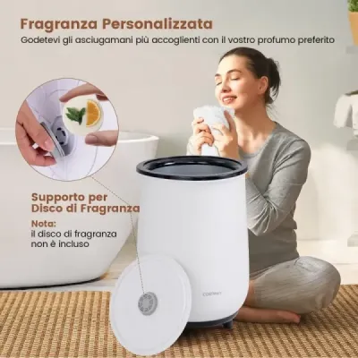 Elektrický ohřívač ručníků 23L se 3 úrovněmi ohřevu, sušička ručníků, černá