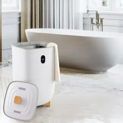 35L Velký ohřívač ručníků s časovačem Elektrický sušák ručníků Stropní ohřívač Bílý