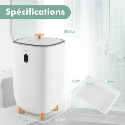 35L Velký ohřívač ručníků s časovačem Elektrický sušák ručníků Stropní ohřívač Bílý