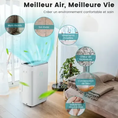 Odvlhčovač vzduchu Odvlhčovač vzduchu s nádrží na vodu o objemu 6,5 l až 30 ㎡ 25 l / den