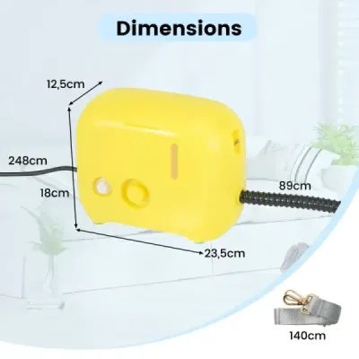 1500W parní čistič Tlak páry: 3 bary, doba zahřátí: 15 s, teplota: až 180 ℃ Ruční parní čistič žlutý